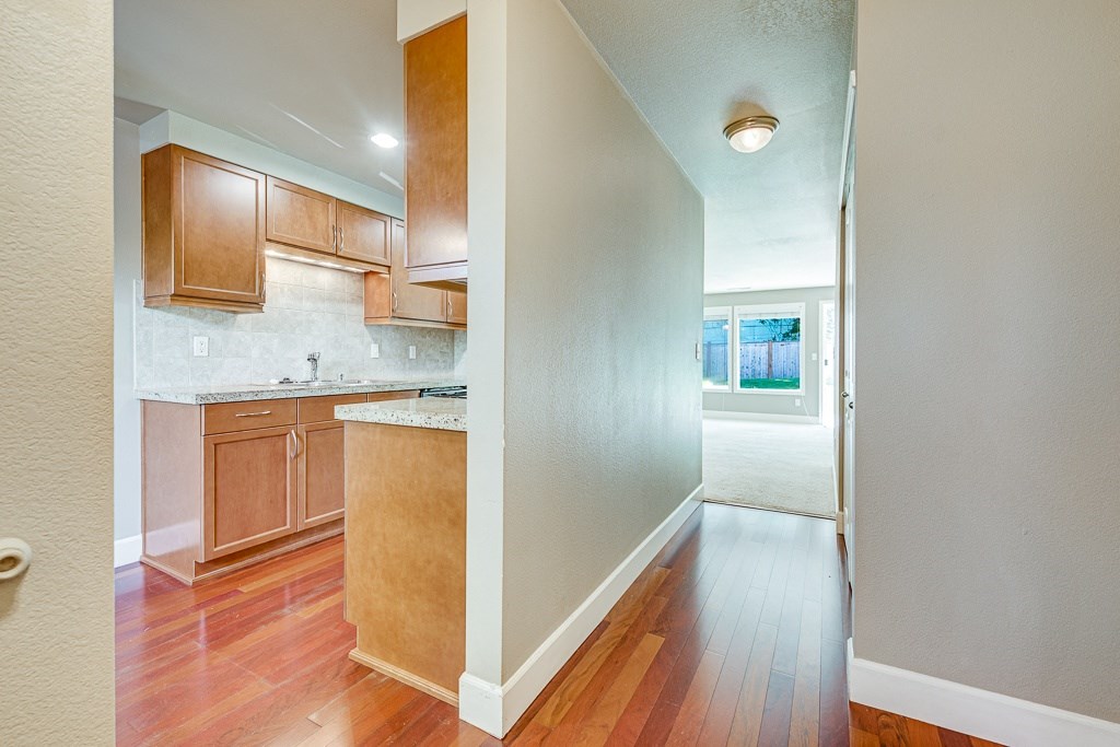 Kitchen cabinets at Village at The Pointe Apartments, Tacoma, WA