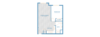 The Residences at Stone Creek in Milton, Washington One Bedroom Floor Plan