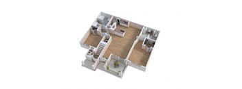 bedroom floor plan of a 2100 sq ft apartment