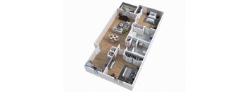bedroom floor plan  3 bedroom with 2 baths  1192 square feet  the