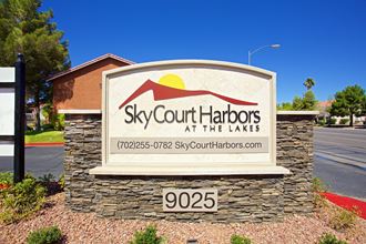 Property Signboard at Sky Court Harbors at The Lakes Apartments, Las Vegas, Nevada