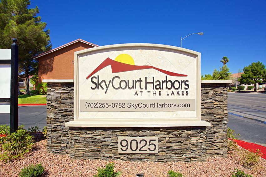 Property Signboard at Sky Court Harbors at The Lakes Apartments, Las Vegas, Nevada - Photo Gallery 1