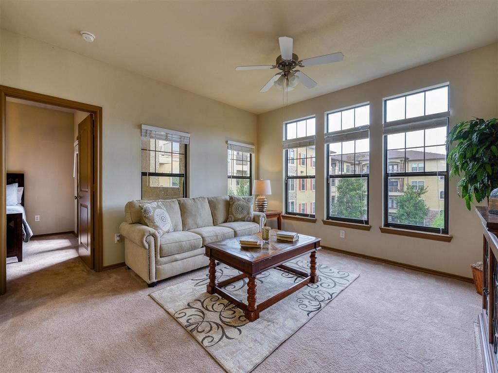 living room at Aventine at Kessler Park, Dallas