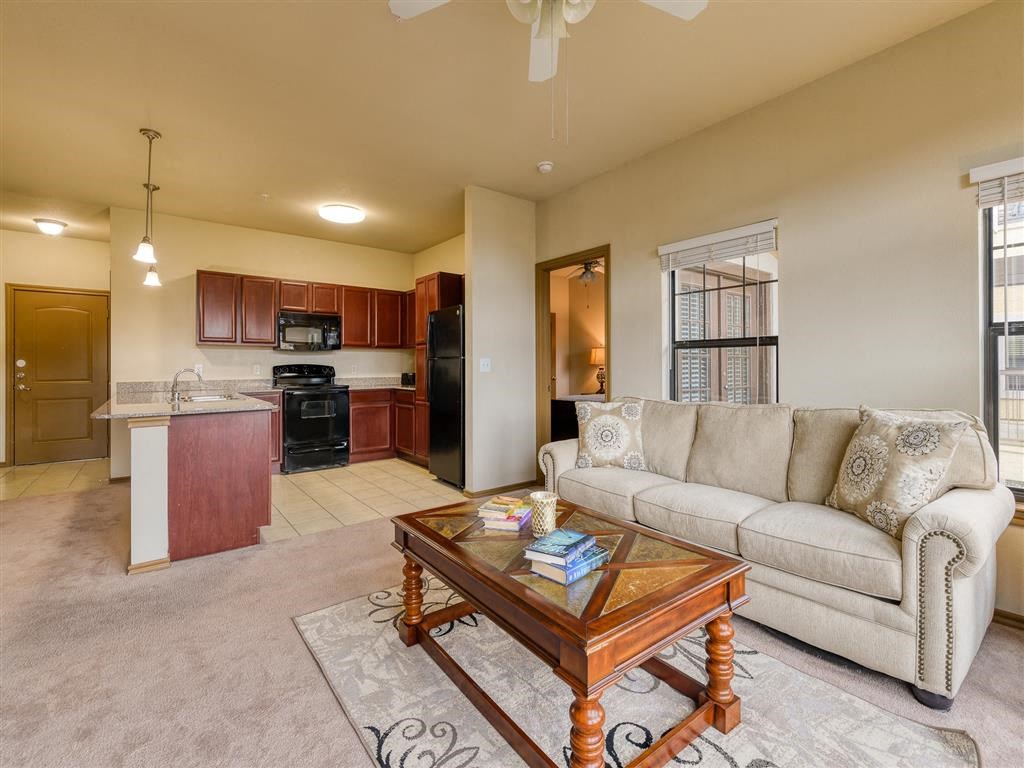 living room at Aventine at Kessler Park, Dallas, Texas