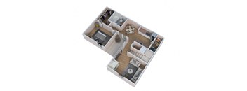 bedroom floor plan of a 2100 sq ft studio