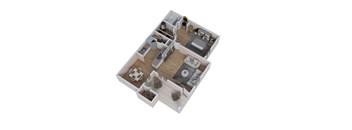bedroom floor plan of a 2100 sq ft studio