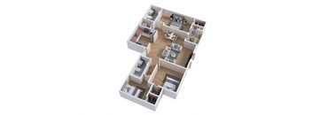 3 Bedroom Floorplan at Borgata Condominiums, Nevada