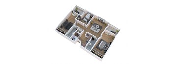 bedroom floor plan of a 2100 sq ft house