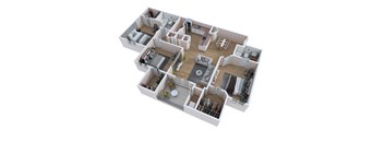 bedroom floor plan of a 2100 sq ft house