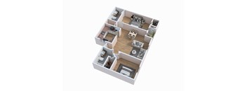Two Bedroom Floorplan at Borgata Condominiums, Las Vegas, NV