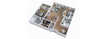 a floor plan of a home with a bedroom and a living room