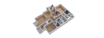 bedroom floor plan of a 2100 sq ft apartment