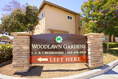 Property Sign at Woodlawn Gardens Apartments, Chula Vista, 91910