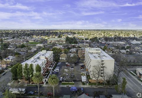 an aerial view of the city of culver city