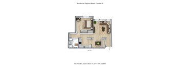 Aventine at Daytona Beach - Sanibel III floor plan.