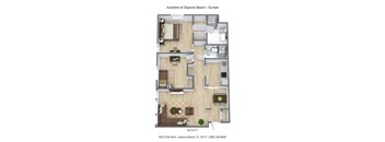Aventine at Daytona Beach - Sunset floor plan.