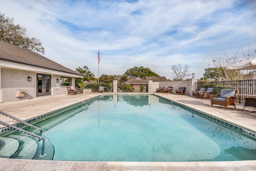 take a dip in the resort style pool