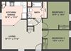 2 Bedroom, 1 Bath