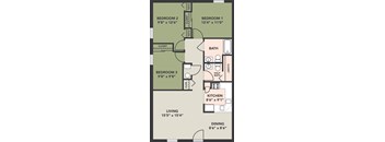 3 Bedroom, 1.5 Bath
