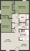 3 Bedroom, 1.5 Bath