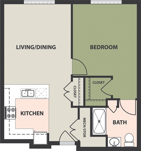 1-Bedroom, 1-Bath