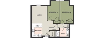 2-Bedroom, 1-Bath