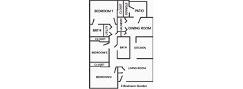 3 Bedroom, 2 Bath