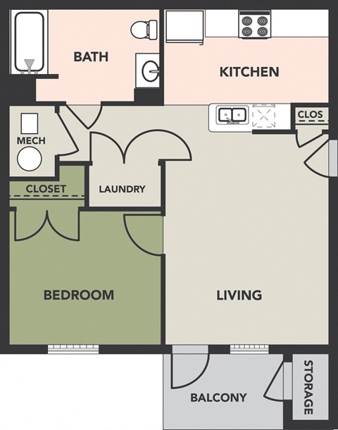 1-Bedroom, 1-Bath