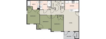 3 Bedroom, 2 Bath, Accessible