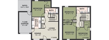 4 Bedroom, 2 Bath Townhome (4A)