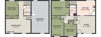 Trevitt Heights, 4 Bedroom, 1-1/2 Bath, 4B