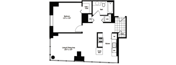 Tides | 1 Bedroom | 1 Bath | 02 Tides at Shoreham and Tides, Chicago, 60601