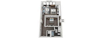 1 Bed 1 Bath  Floor Plan | 705-714 Sq. Ft. at The Montrose Apartments in Chicago, IL