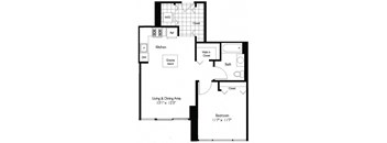 Tides | 1 Bedroom | 1 Bath | 700 SQ FT at Shoreham and Tides, Chicago, 60601