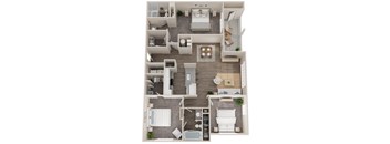a floor plan of a 3 bedroom apartment