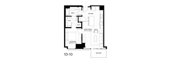 A7 Floor plan | 704 Sq. Ft. at 365 Nicollet, Manchester , 55401
