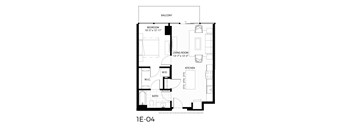 A8 Floor plan | 706 Sq. Ft. at 365 Nicollet, Minneapolis, MN, 55401