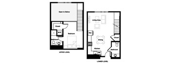 1 bed 1 bath 1L - 1L AHP Floor Plan | 771-789 Sq. Ft. at L Seven, CA 94103