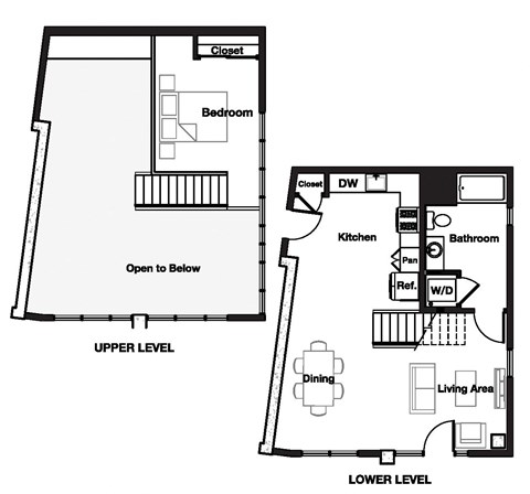 1 bed 1 bath 1N Floor Plan | 846 Sq. Ft. at L Seven, San Francisco, CA