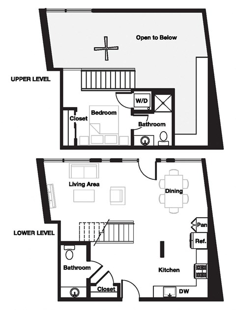 1 bed 1 bath 1P Floor Plan | 878-880 Sq. Ft. at L Seven, CA 94103