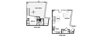 1 bed 1 bath 1U Floor Plan | 957 Sq. Ft. at L Seven, San Francisco, California 94103