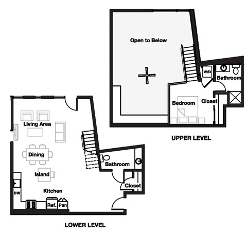 1 bed 1 bath 1W Floor Plan | 1,015-1,019 Sq. Ft. at L Seven, San Francisco