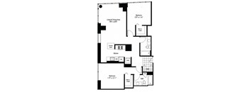 Tides | 2 Bedroom | 2 Bath | 1185 SQ FT at Shoreham and Tides, Chicago, IL