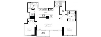 Tides | 2 Bedroom | 2 Bath | 1290 SQ FT at Shoreham and Tides, Chicago