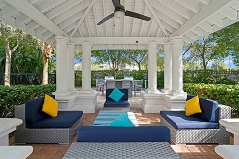 Comfortable outdoor seating area at Verona at Boynton Beach in Boynton Beach, FL