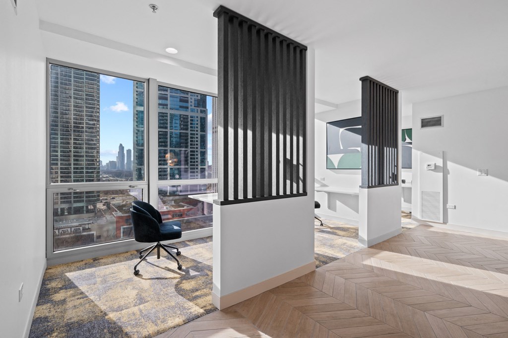 Work from home spaces at Shoreham and Tides Apartments, Chicago, IL