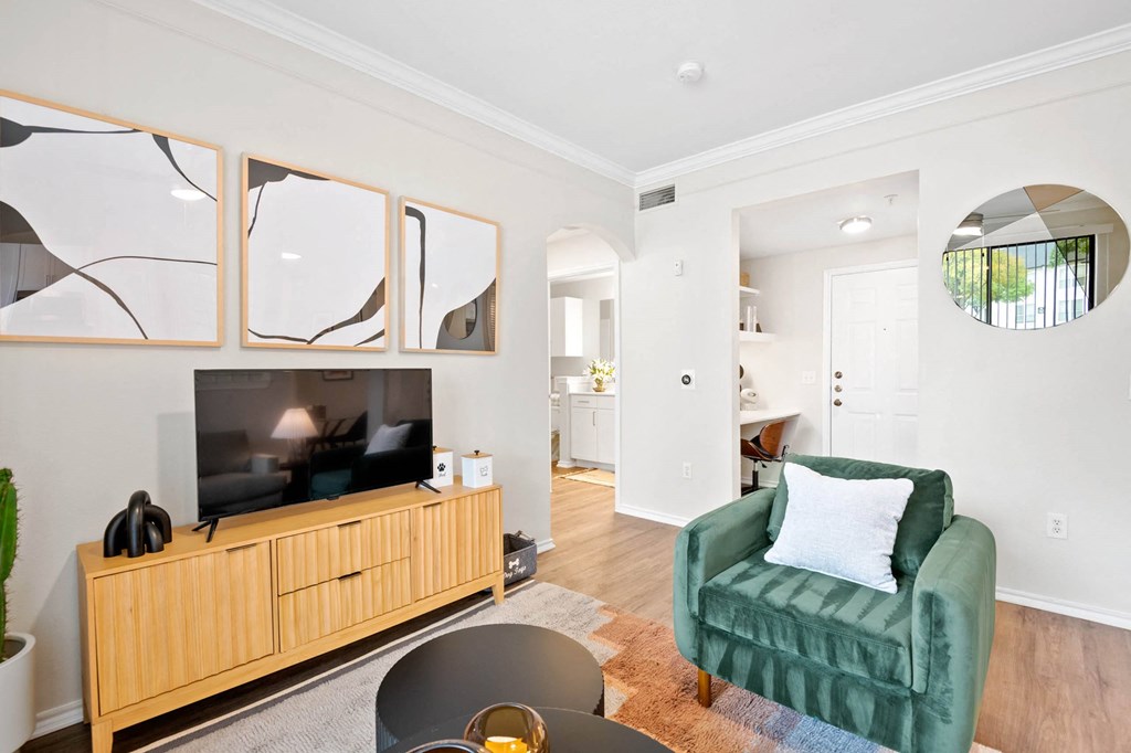 Mission Gate Model Living Room at Mission Gate, Texas, 75024