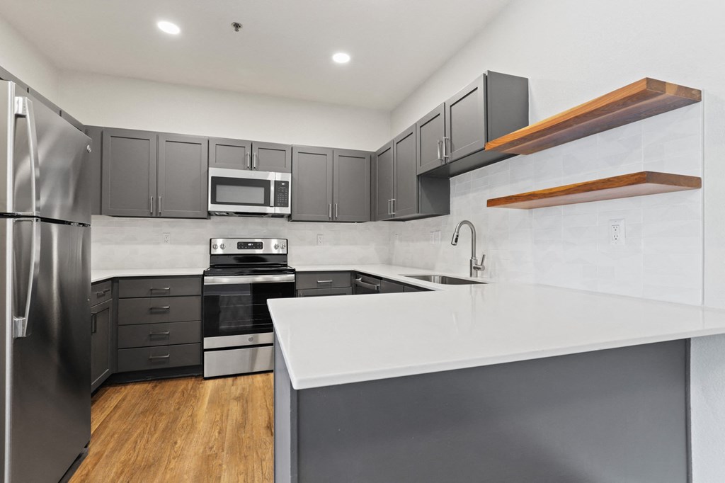 Updated Kitchen at Switchback on Platte Apartments, Littleton