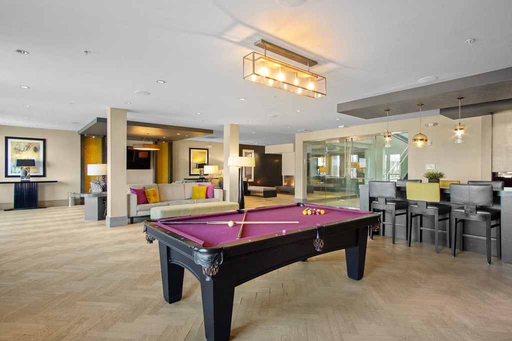 Pool Table in the Resident Lounge at the Heights at Glen Mills in Glen Mills, PA