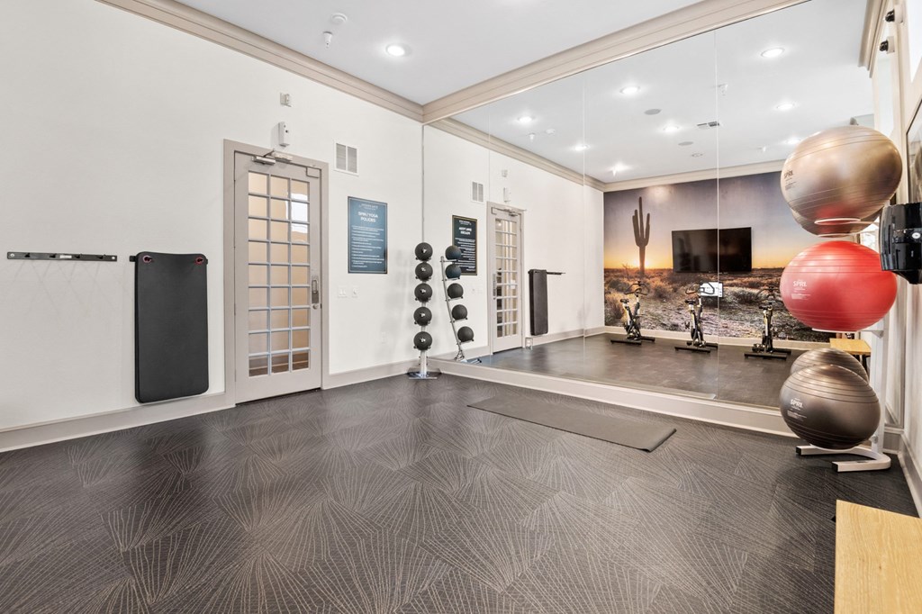 the preserve at ballantyne commons fitness room at Mission Gate, Plano, TX, 75024